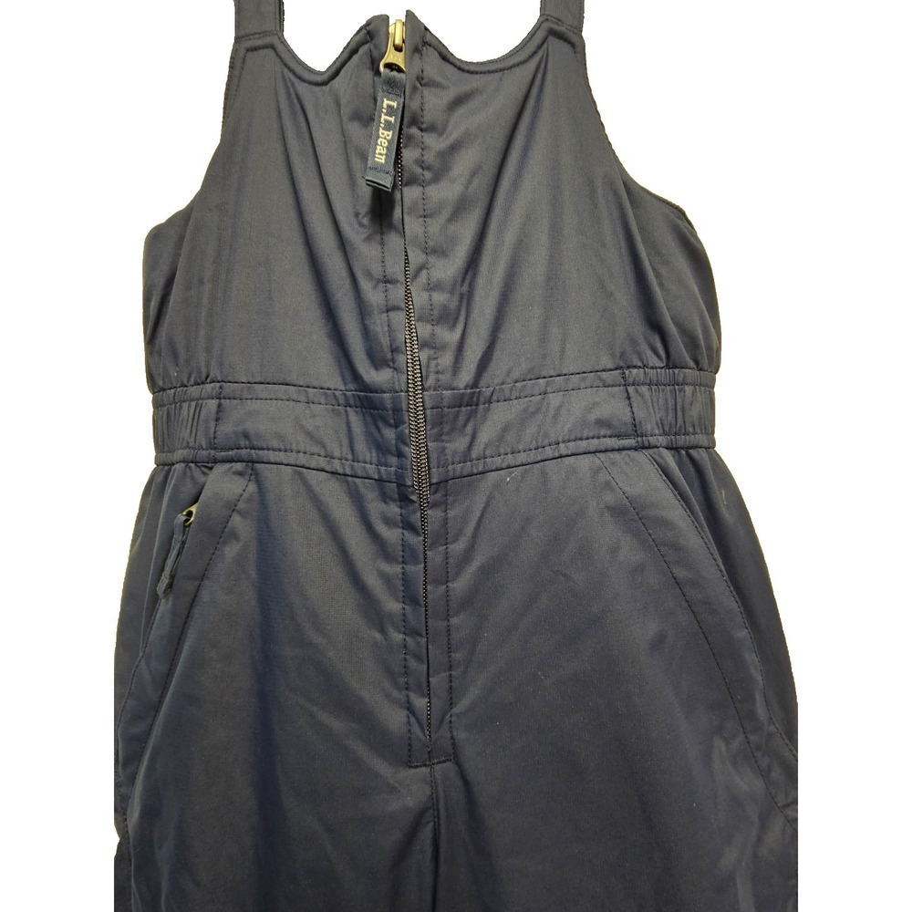 LL Bean Cold Buster Snow Bibs Youth Navy Overall Snow Pants Winter Thinsulate 12 - Picture 3 of 11